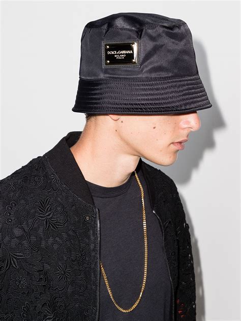 Dolce&Gabbana Men's Logo Plaque Bucket Hat 